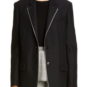 OVER 50% OFF Alexander Wang - Zipper Trim Wool Blend Blazer